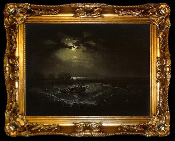 framed  Joseph Mallord William Turner Fishermen at Sea  (The Cholmeley Sea Piece), ta009-2